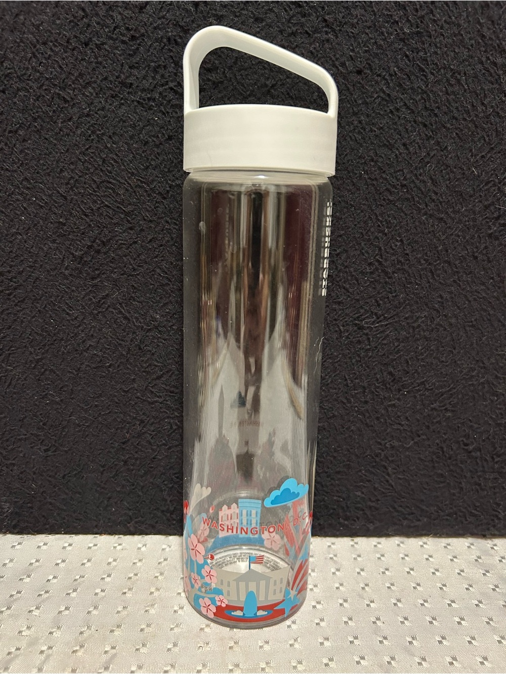 Starbucks Coffee WASHINGTON D.C. YAH You Are Here 2015 Glass Water Bottle 18.5oz